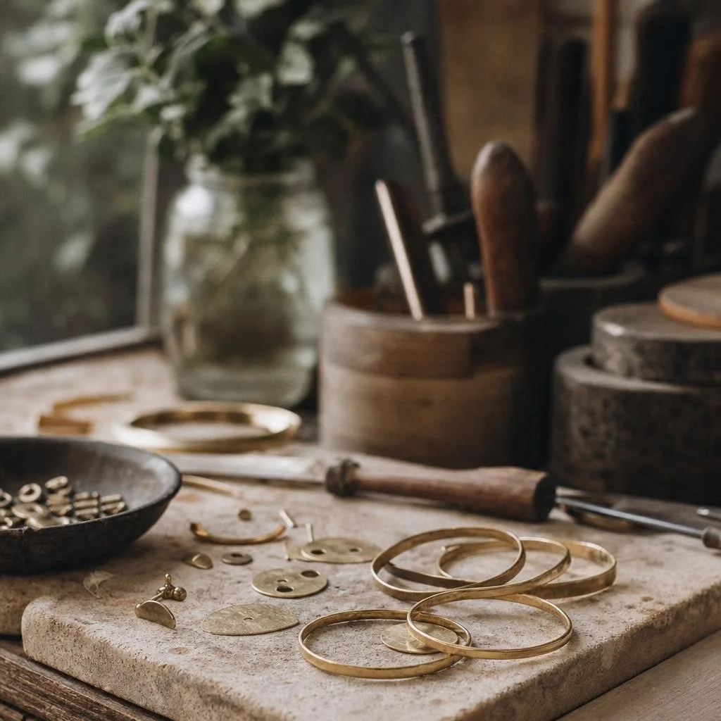 Folded Brass Vessel