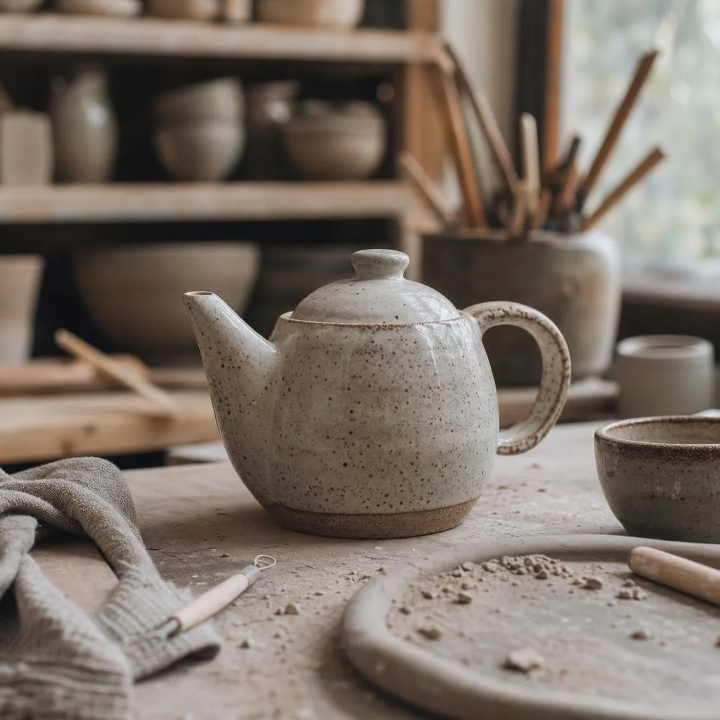 Stoneware Teapot